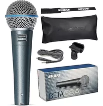 Microfono Vocal Shure Beta 58a Color Gris