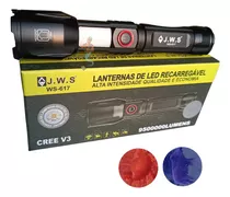 Lanterna  Tática Militar Led Policial V3 C/ Power Bank Usb