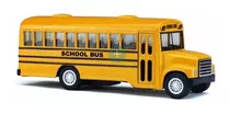 Miniatura Ônibus Escolar Americano Amarelo Metal Abre Porta