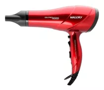 Secador De Cabelos Mallory Ion Pro 2000w Bivolt Vermelho 110v/220v