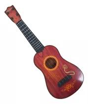 Mini Violao Infantil Brinquedo Ukulele Cordas Aço C/ Palheta