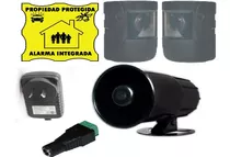 Kit Alarma Exterior, Barrera Infrarroja + Sirena,perimetral