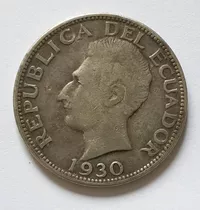 Ecuador 2 Sucres 1930 Filadelfia Plata Monedas De