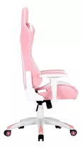 Silla De Escritorio Meetion Chr16 Mt-chr16 Gamer Ergonómica  Rosa Y Blanca Con Tapizado De Cuero Sintético