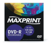 Dvd-r Gravável 4.7gb Envelope Maxprint, Pronta Entrega