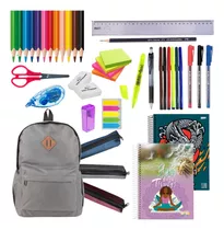 Kit Material Escolar Completo Fundamental Mochila Caderno