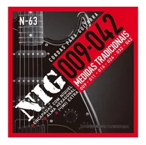 Encordoamento Cordas Guitarra Aço 09 Nig N63 Tradicional