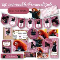 Kit Imprimible Merida Valiente Personalizado #01 Candy Bar