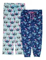 Packx2 Pantalones De Dormir Suaves Mujer Disney Stitch