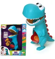 Brinquedo Dino Papa Tudo Dinossauro Didático Para Bebês 26cm