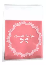 25 Bolsitas Celofán Souvenir Baby Shower Bautizo 7x7cm Rosa