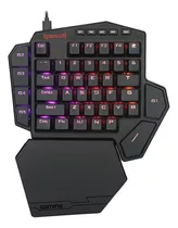 Teclado De Uma Mão Gamer Redragon Diti K585rgb Outemu Blue Cor Preto Com Luz Rgb