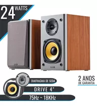 Caixa De Som Edifier Ativa Amplificada R1000 T4 24w Rms Cor Marrom 110v/220v