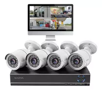 Kit 4 Camaras Ip Seguridad Full Hd Dvr Vision Nocturna Cctv