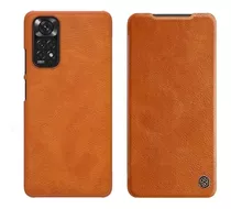 Xiaomi Redmi Note 11s Carcasa Flip Cover Nillkin Ecocuero Color Café