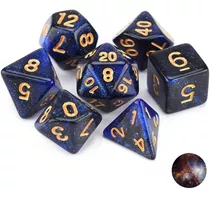 Conjunto Dados Rpg Com Sete Poliedros D&d + Bolsinha Grátis