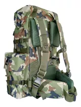 Mochila 60 Litros Sistema Molle Espaldar Acolchado Y 3 Barras De Aluminio/militar/policial/gendarmeria/camping/3 Colores