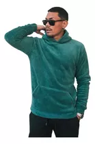 Buzo Hoodie Hombre Liso Varios Colores Talle Algodon Redondo