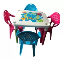 Mesa Infantil Con 4 Sillas - Nuevos Con Envio Gratis