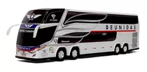 Miniatura Ônibus Reunidas G7 Branco 4 Eixos 30cm