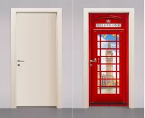 Adesivo Decorativo Para Porta Cabine Telefonica Londres