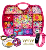 Kit Para Fazer Pulseiras 3200 Peças Miçangas Infantil Brinde