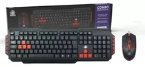 Combo Gamer Mouse Iluminação Led + Teclado Preto E Vermelho 