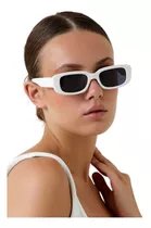 Gafas Lentes De Sol Blanco Retro Mujer + Estuche Y Paño