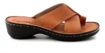 Chinela Mujer Cuero Briganti Zapato Sandalia Mcch02735 Fl