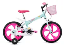 Bicicleta Infantil Aro 16 Lumi Verde Esmeralda Com Cesta Cor Bic.lumi/aro-16/verde/esmeralda/c/cesta