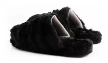 Pantuflas Cerradas Peludas De Mujer