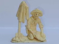 Figura Garimpeiro Plástico Branco Forte Apache Gulliver 5cm