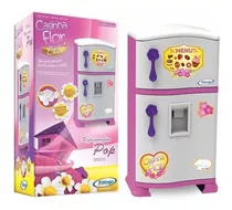 Geladeira Para Cozinha Infantil Refrigerador Popflor Casinha
