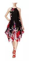 Vestido Corte Pañuelo Con Estampado Floral Marca Inc Talla 4