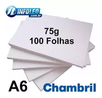 Papel Offset Chambril 75g A6 Branco - 100 Folhas