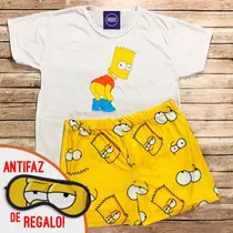 Conjunto Pijama Bart Simpson Verano Hombre, Mujer, Niños