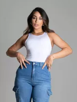 Body Bory Zara Regata Gola Redonda Suplex Premium Promoção