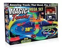 Ontel Magic Tracks Mega Set With 2 Led Race Car And 18 Ft. O