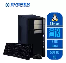 Computador Intel Core I3, 8gb, 500gb Hd, Linux + Kit -everex