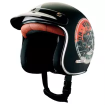 Casco Moto Abierto Vertigo Vintage Gentleman Retro Negro Um