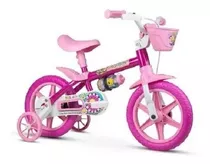 Bicicleta Infantil Nathor Flower Aro 12 Rosa Com Rodinha