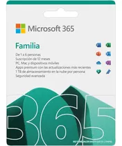 Microsoft 365 Familia 1 Año Suscripción Para 6 +1tb Onedrive