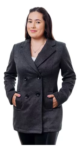 Casaco Sobretudo Trench Coat Feminino Lã Batida Facinelli