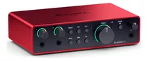 Focusrite Scarlett 2i2 Interfaz De Audio Usb 4ª Gen Mk4 Color Rojo