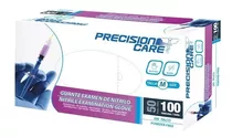 Guantes Descartables Precision Care Examen Color Azul Talla L