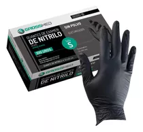 Guantes De Nitrilo Negro Grossmed  (sin Polvo) - S, M, L