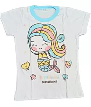 Remera Nena Estampada Personajes Varios V0