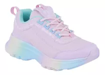 037-42 Tenis Niña Casual Color Rosa Tipo Piel Suela Colores