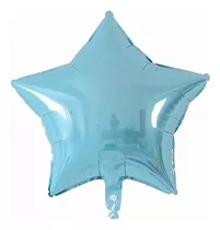 15 Balões Estrelas Metalizado 18 Polegadas 45cm Cor Azul-claro