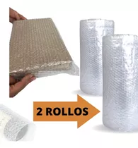 2 Rollos Papel Plastico Burbuja Polibrubuja 3/16 40cm X 20mt